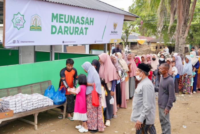 BAZNAS Gelar Buka Puasa Bersama Penyintas Banjir di Pidie Jaya