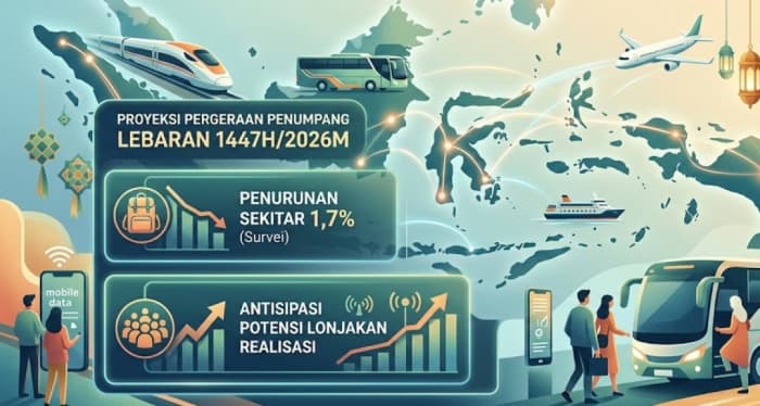 Proyeksi Pergerakan Penumpang Lebaran 2026 Menurun