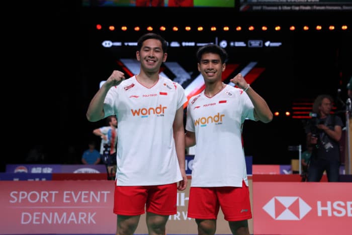 Piala Thomas 2026: Debutan Sabar/Reza Samakan Kedudukan, Indonesia 1-1 Tailan